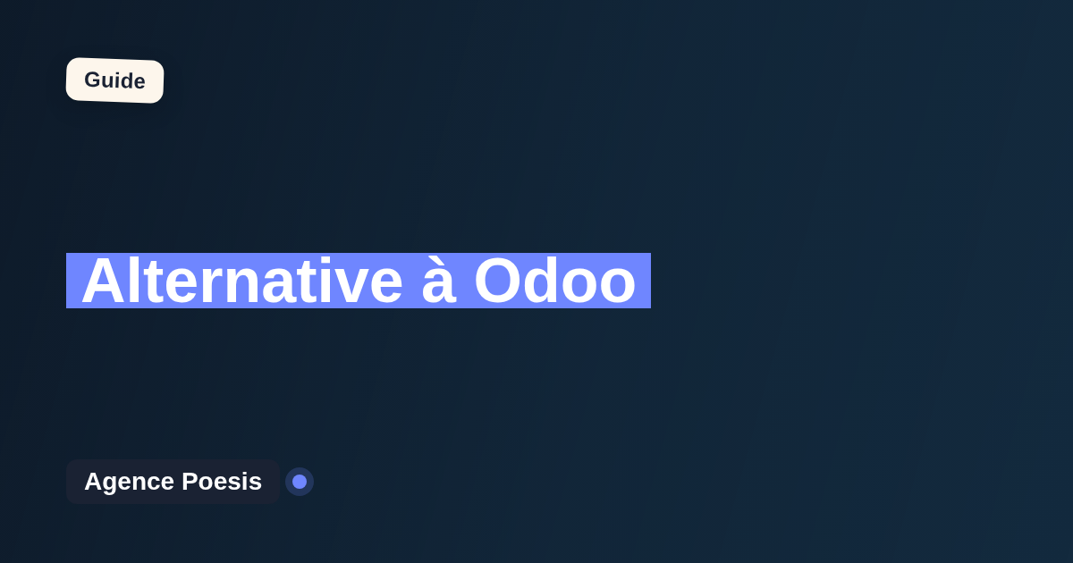 Alternative à Odoo : le sur-mesure dont vous êtes propriétaire (2026)