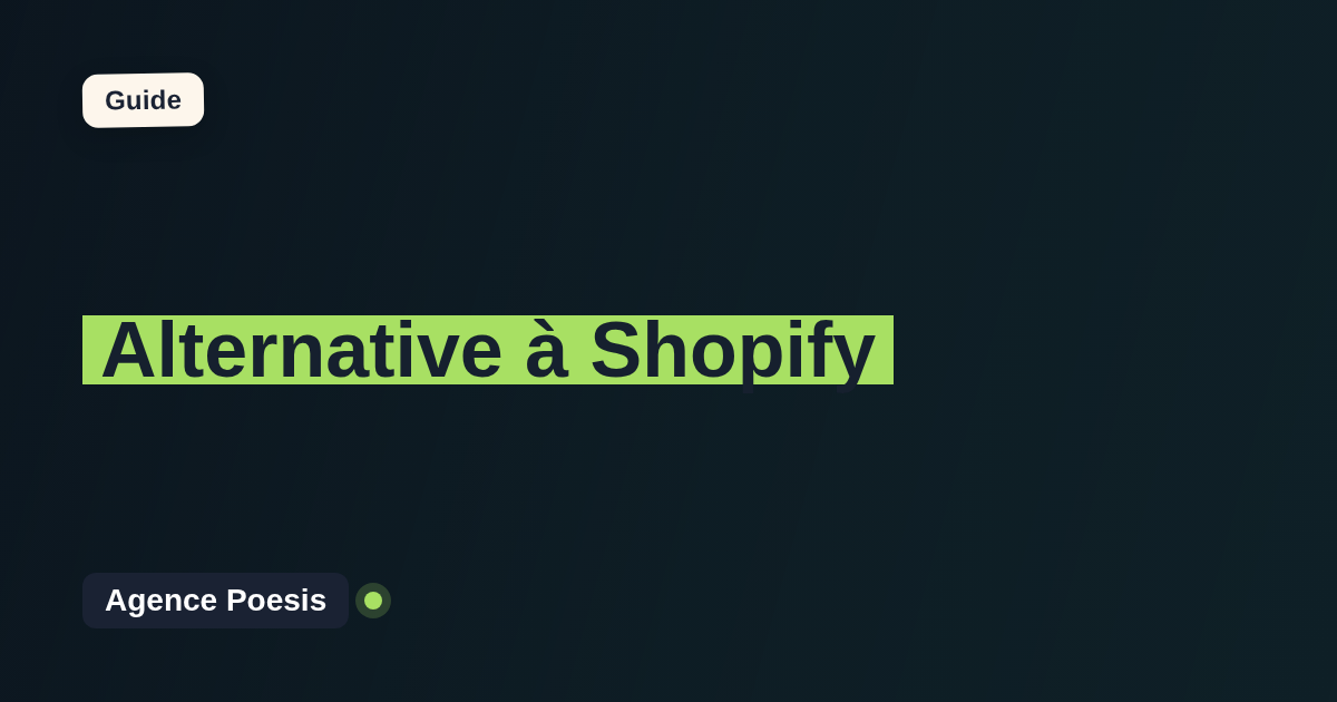 Alternative à Shopify : le sur-mesure dont vous êtes propriétaire (2026)