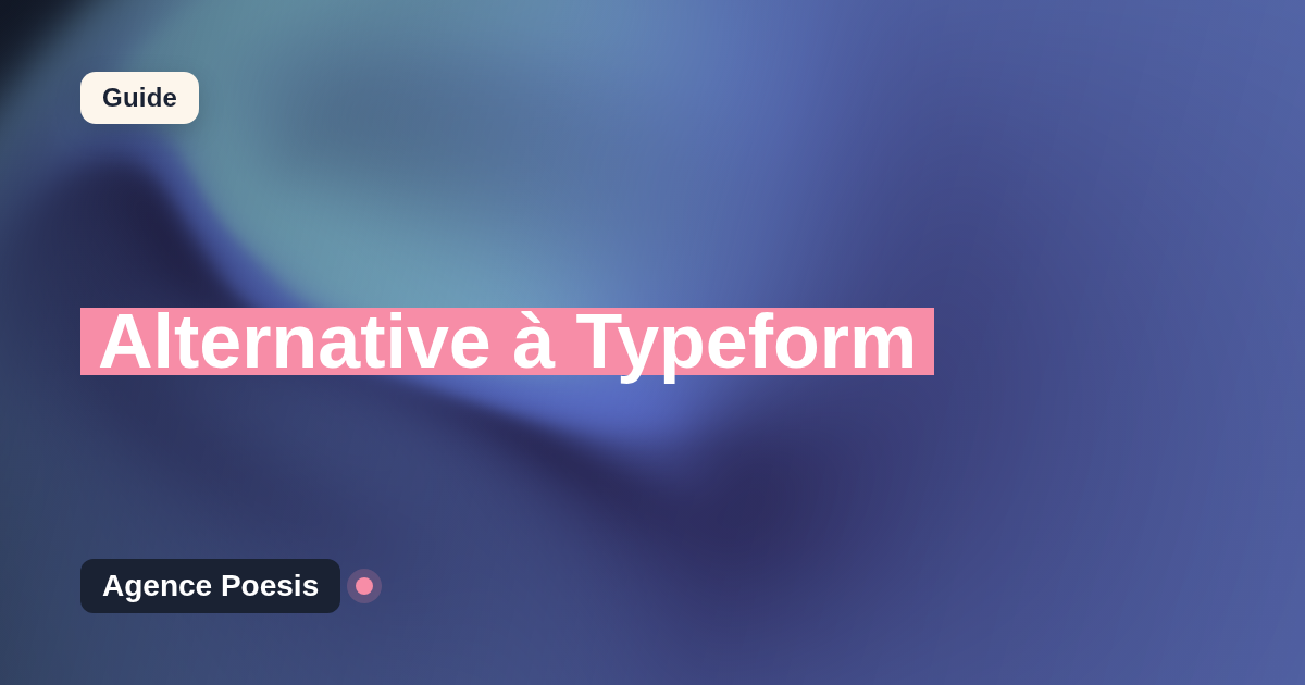 Alternative à Typeform : le sur-mesure dont vous êtes propriétaire (2026)
