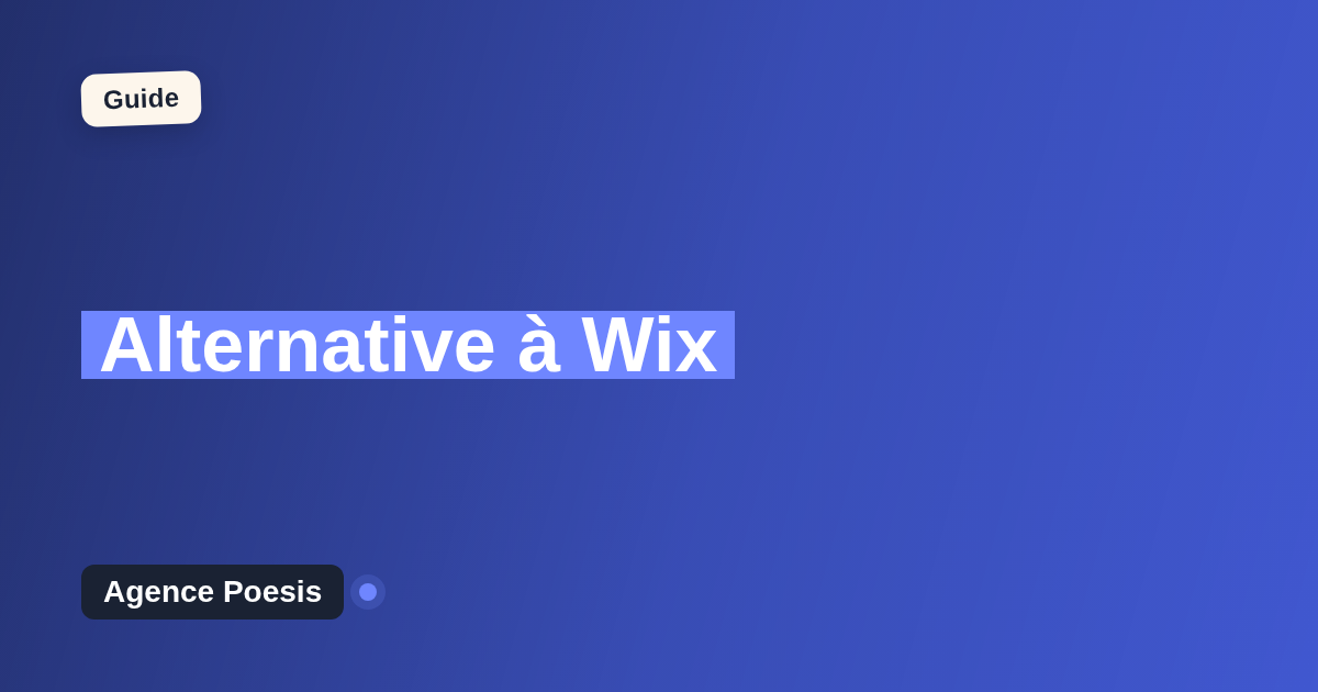 Alternative à Wix : le sur-mesure dont vous êtes propriétaire (2026)