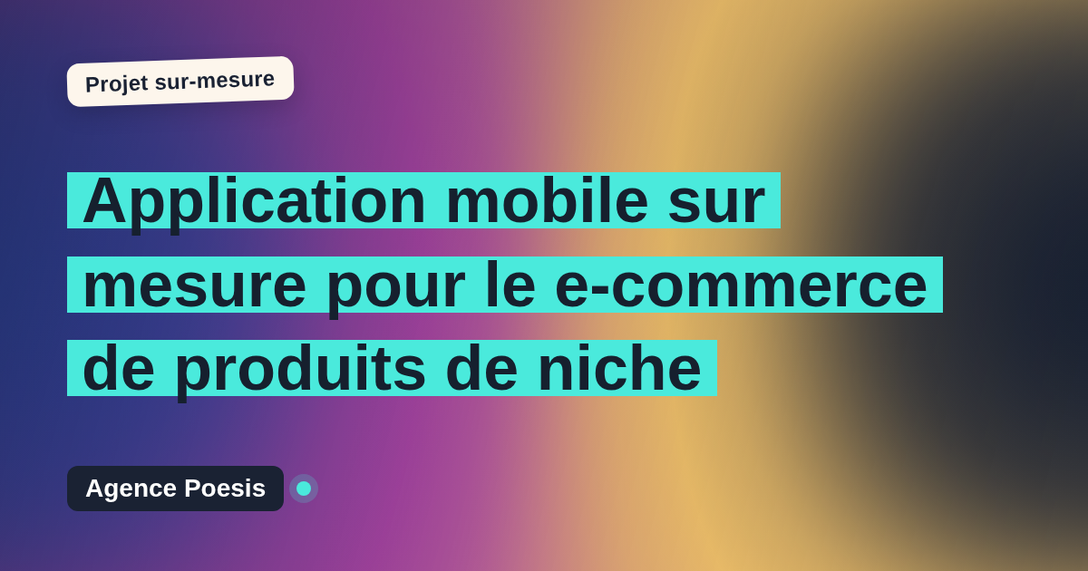 Application mobile sur mesure pour le e-commerce de produits de niche : sur-mesure et sans dépendance