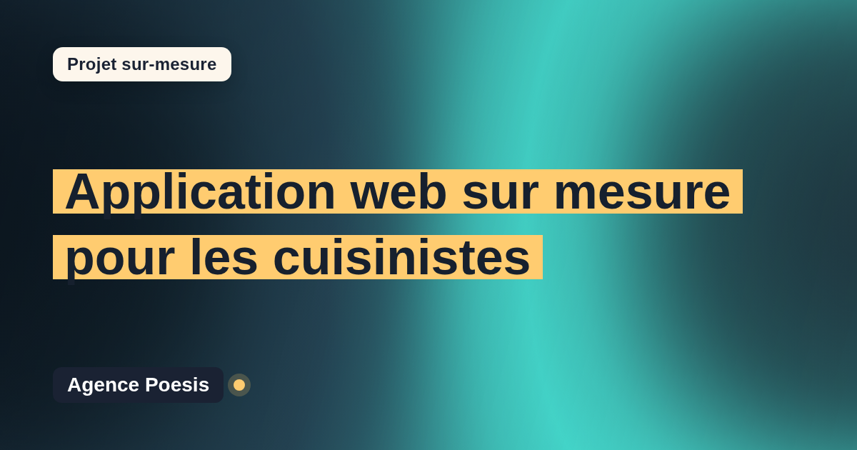 Application web sur mesure pour les cuisinistes : sur-mesure et sans dépendance