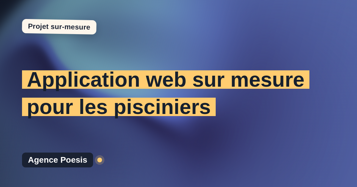 Application web sur mesure pour les pisciniers : sur-mesure et sans dépendance