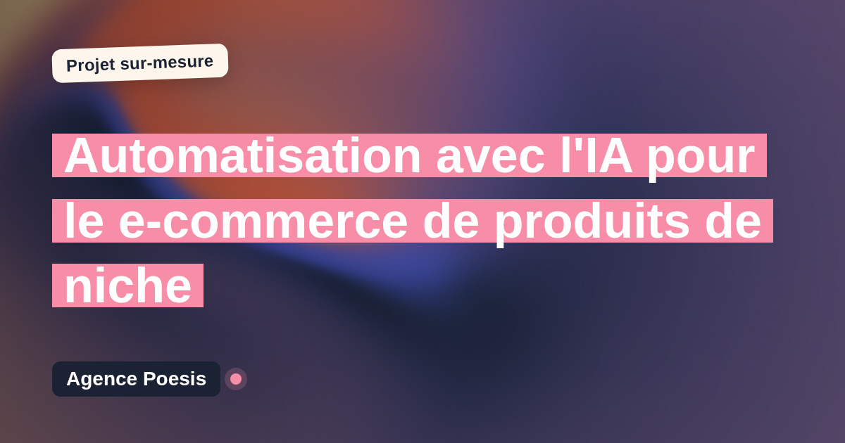 Automatisation avec l'IA pour le e-commerce de produits de niche : sur-mesure et sans dépendance