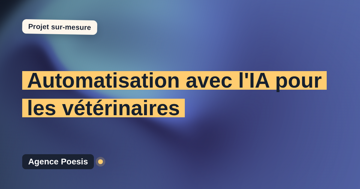Automatisation avec l'IA pour les vétérinaires : sur-mesure et sans dépendance