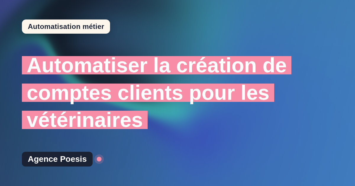 Automatiser la création de comptes clients pour les vétérinaires : méthode, coûts et ROI