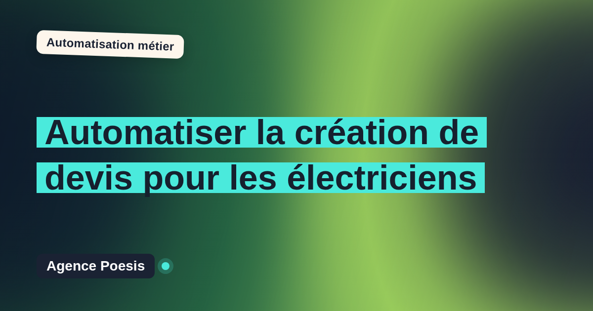 Automatiser la création de devis pour les électriciens : méthode, coûts et ROI