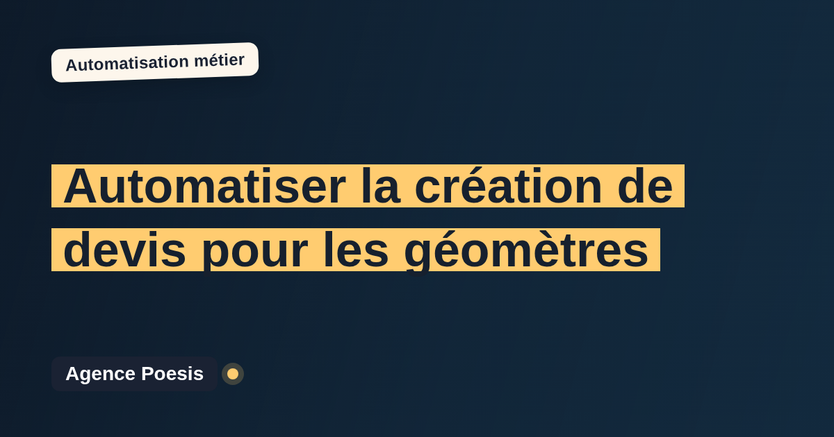 Automatiser la création de devis pour les géomètres : méthode, coûts et ROI