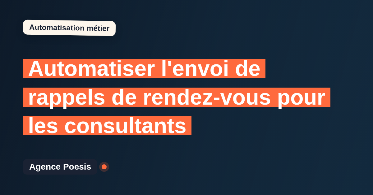 Automatiser l'envoi de rappels de rendez-vous pour les consultants : méthode, coûts et ROI