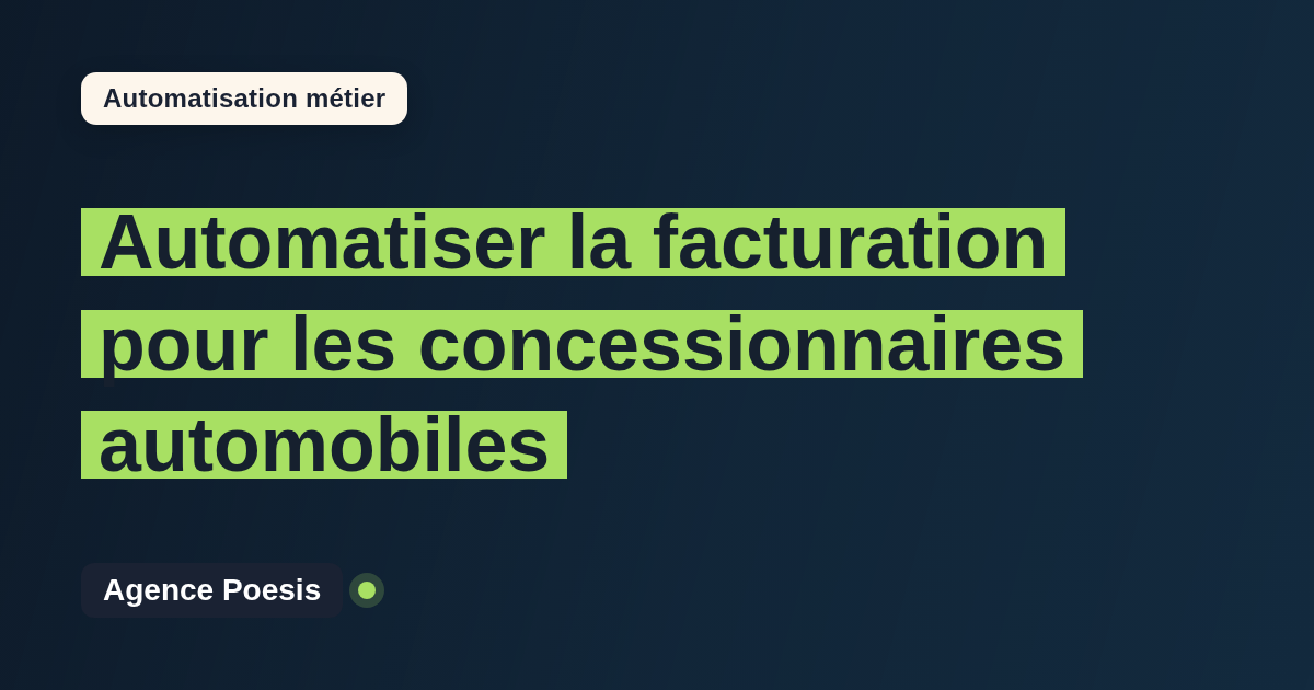 Automatiser la facturation pour les concessionnaires automobiles : méthode, coûts et ROI