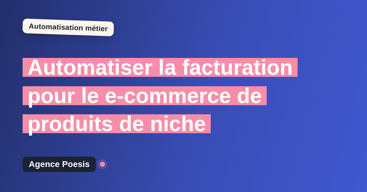 Automatiser la facturation pour le e-commerce de produits de niche : méthode, coûts et ROI