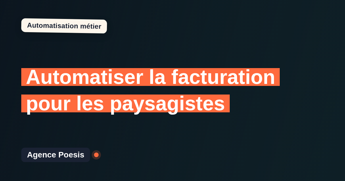 Automatiser la facturation pour les paysagistes : méthode, coûts et ROI