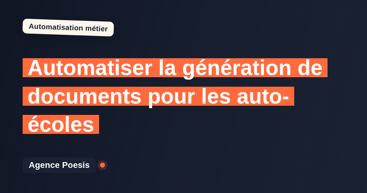 Automatiser la génération de documents pour les auto-écoles : méthode, coûts et ROI