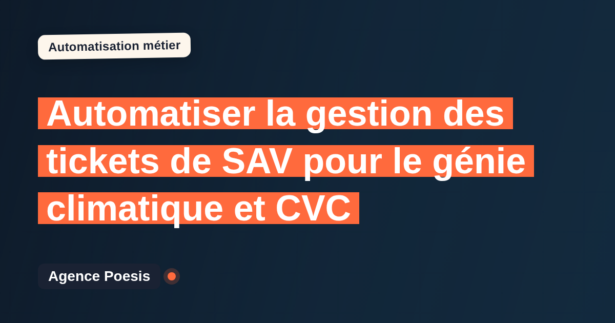 Automatiser la gestion des tickets de SAV pour le génie climatique et CVC : méthode, coûts et ROI