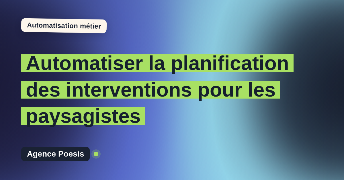 Automatiser la planification des interventions pour les paysagistes : méthode, coûts et ROI