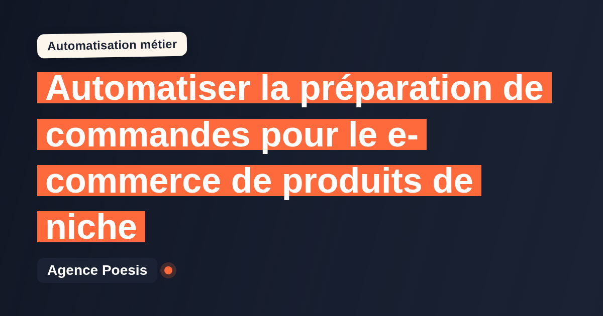 Automatiser la préparation de commandes pour le e-commerce de produits de niche : méthode, coûts et ROI