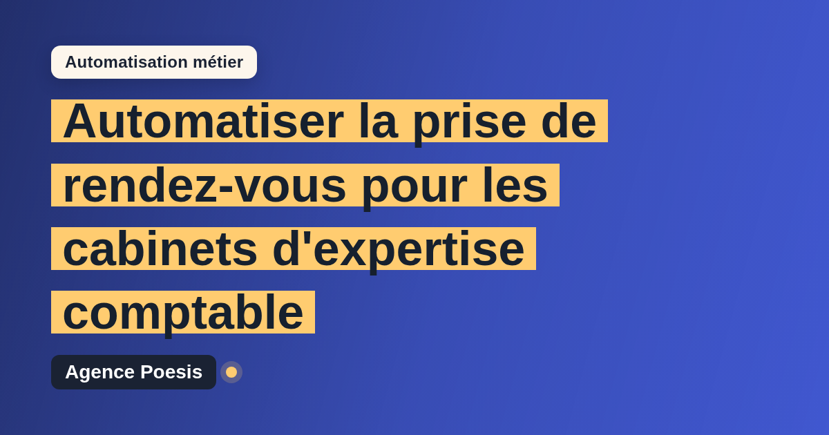 Automatiser la prise de rendez-vous pour les cabinets d'expertise comptable : méthode, coûts et ROI