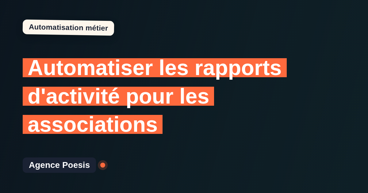 Automatiser les rapports d'activité pour les associations : méthode, coûts et ROI