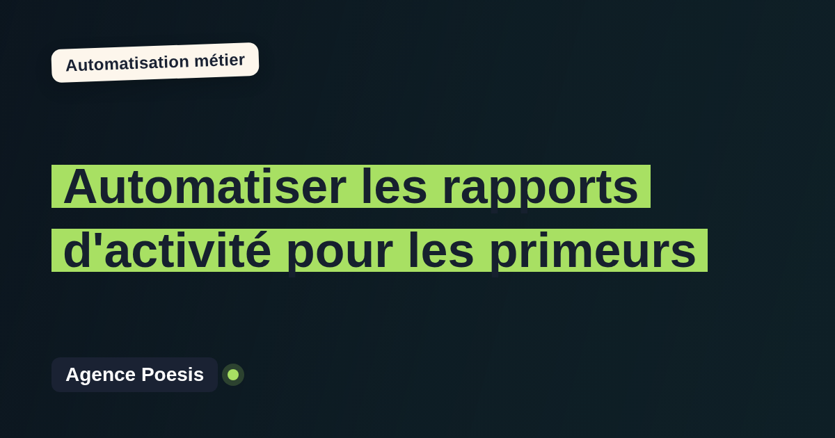 Automatiser les rapports d'activité pour les primeurs : méthode, coûts et ROI