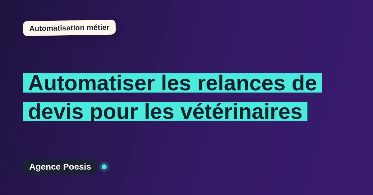 Automatiser les relances de devis pour les vétérinaires : méthode, coûts et ROI
