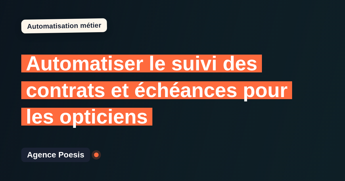Automatiser le suivi des contrats et échéances pour les opticiens : méthode, coûts et ROI