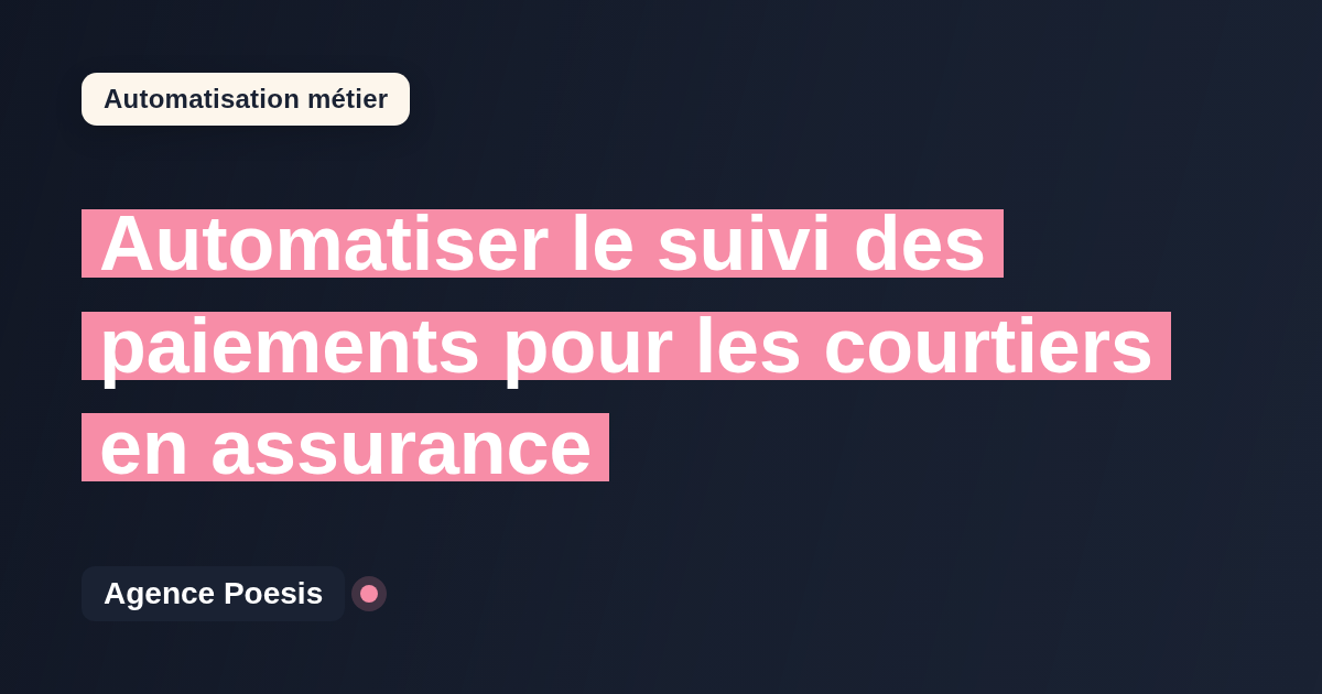Automatiser le suivi des paiements pour les courtiers en assurance : méthode, coûts et ROI