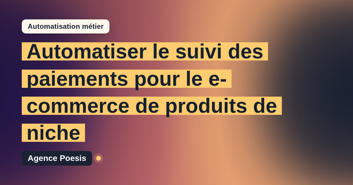 Automatiser le suivi des paiements pour le e-commerce de produits de niche : méthode, coûts et ROI