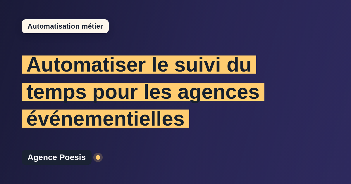 Automatiser le suivi du temps pour les agences événementielles : méthode, coûts et ROI