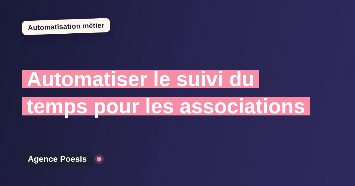 Automatiser le suivi du temps pour les associations : méthode, coûts et ROI