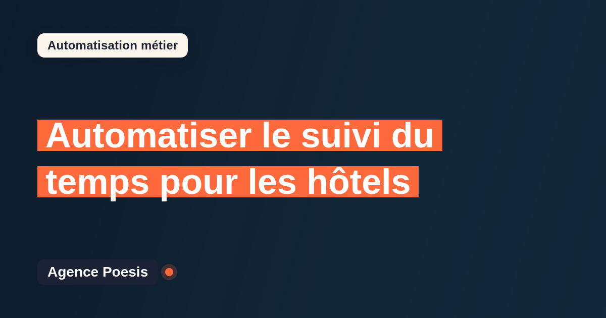 Automatiser le suivi du temps pour les hôtels : méthode, coûts et ROI