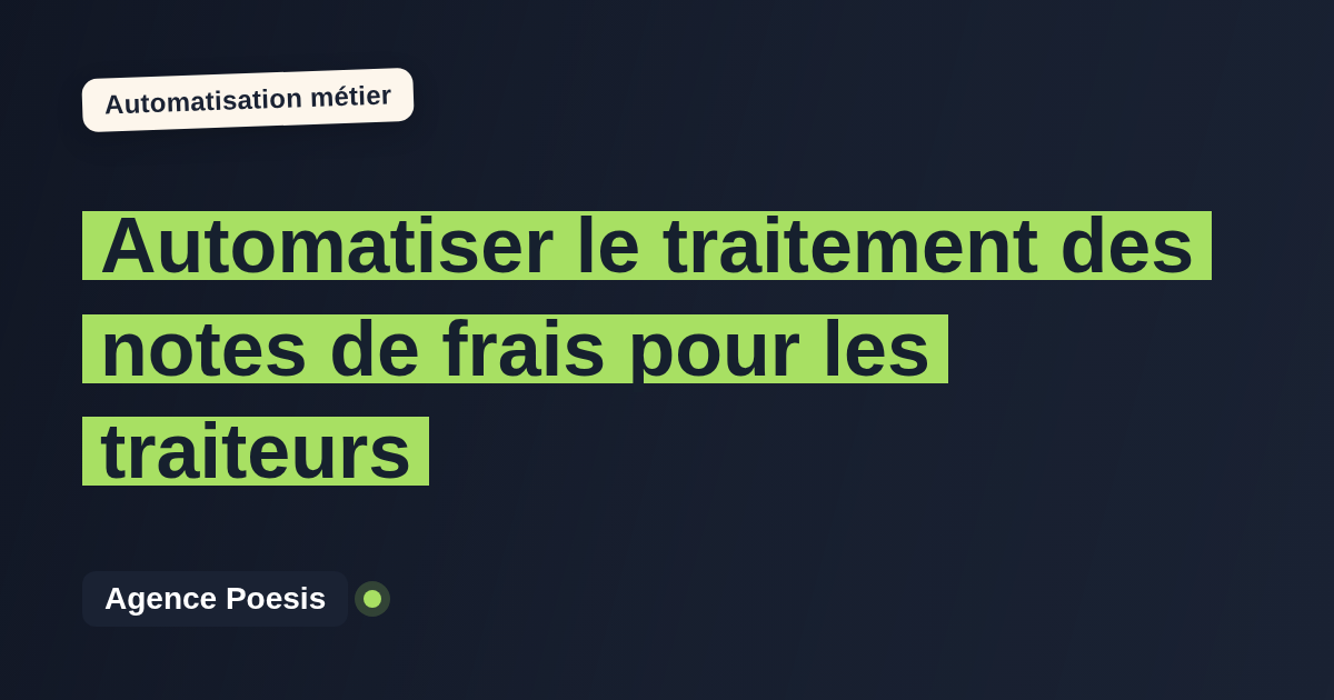 Automatiser le traitement des notes de frais pour les traiteurs : méthode, coûts et ROI