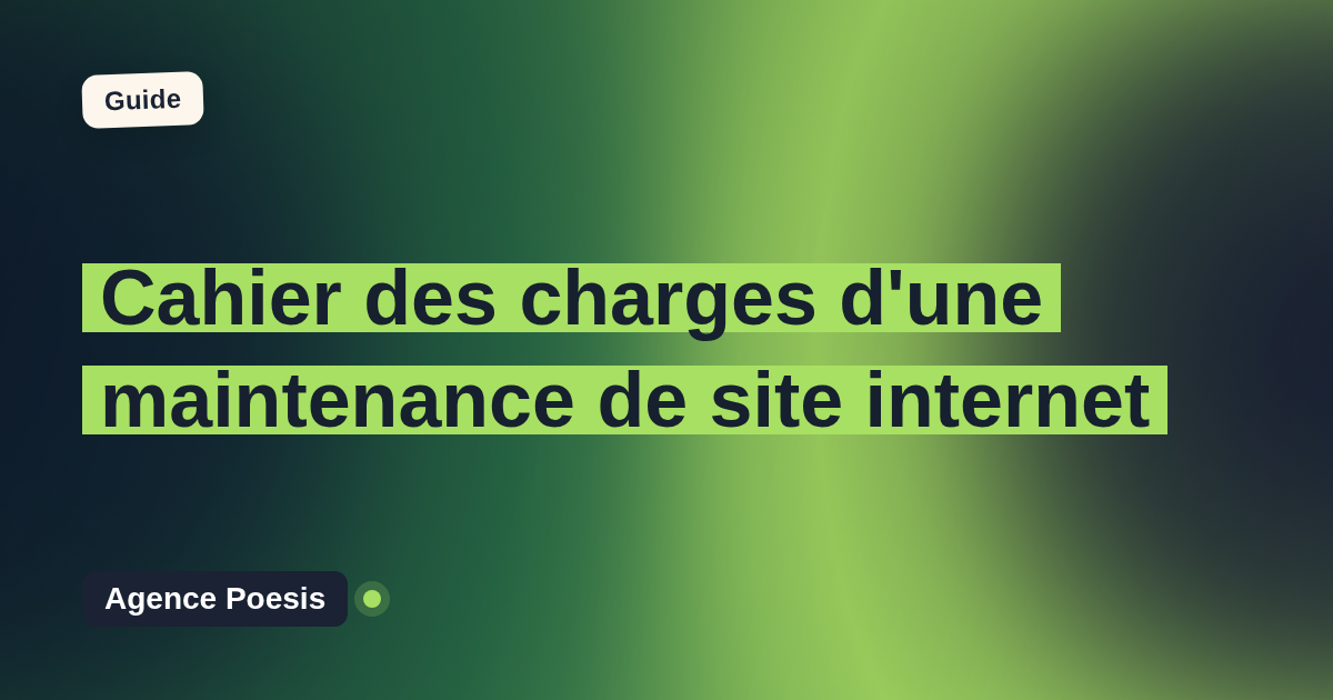 Cahier des charges d'une maintenance de site internet : le modèle à suivre