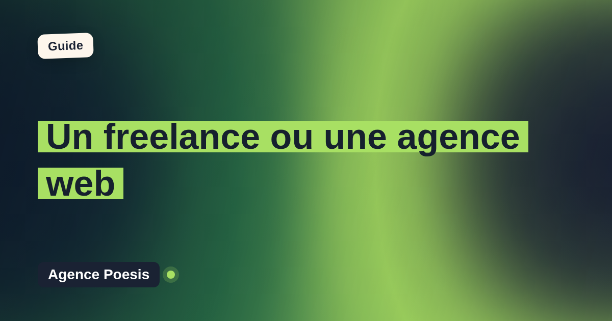 Un freelance ou une agence web : le comparatif honnête