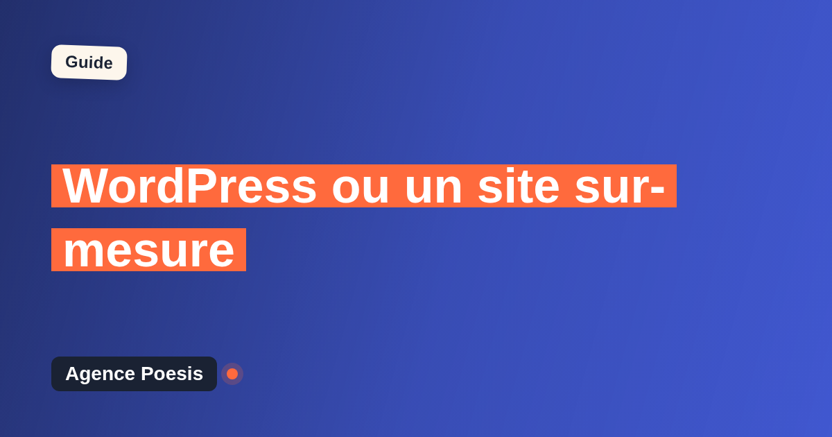 WordPress ou un site sur-mesure : le comparatif honnête