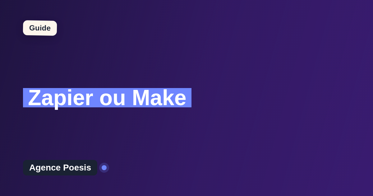 Zapier ou Make : le comparatif honnête