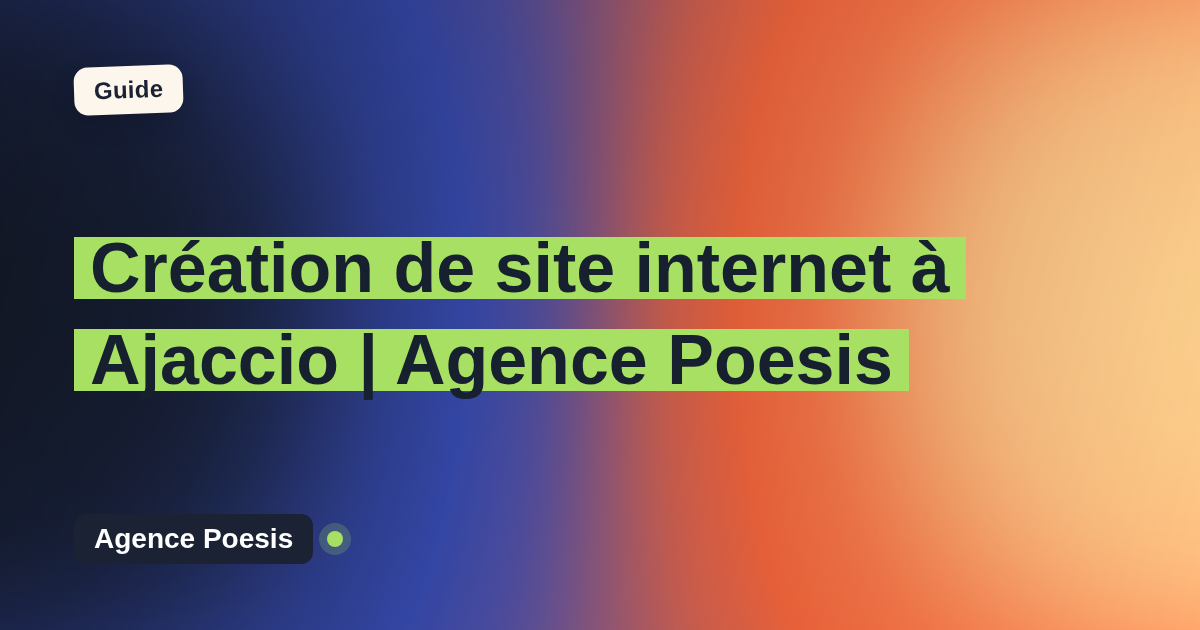 Création de site internet à Ajaccio | Agence Poesis