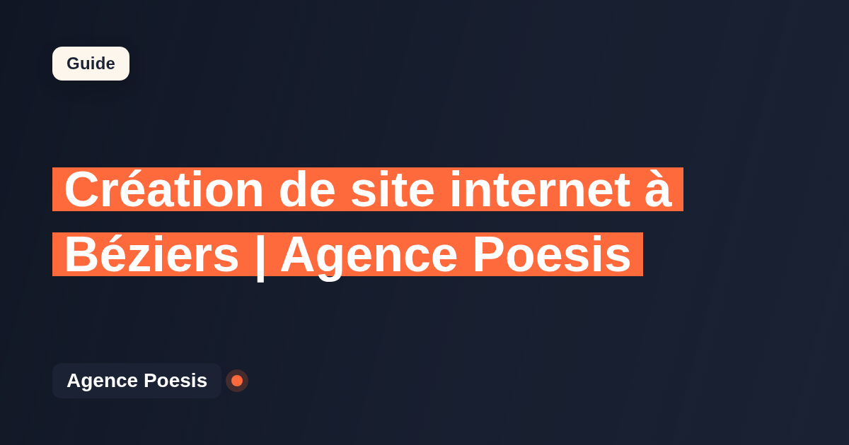 Création de site internet à Béziers | Agence Poesis
