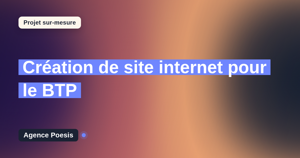 Création de site internet pour le BTP : sur-mesure et sans dépendance