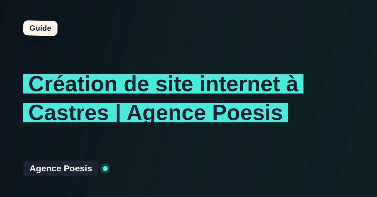 Création de site internet à Castres | Agence Poesis