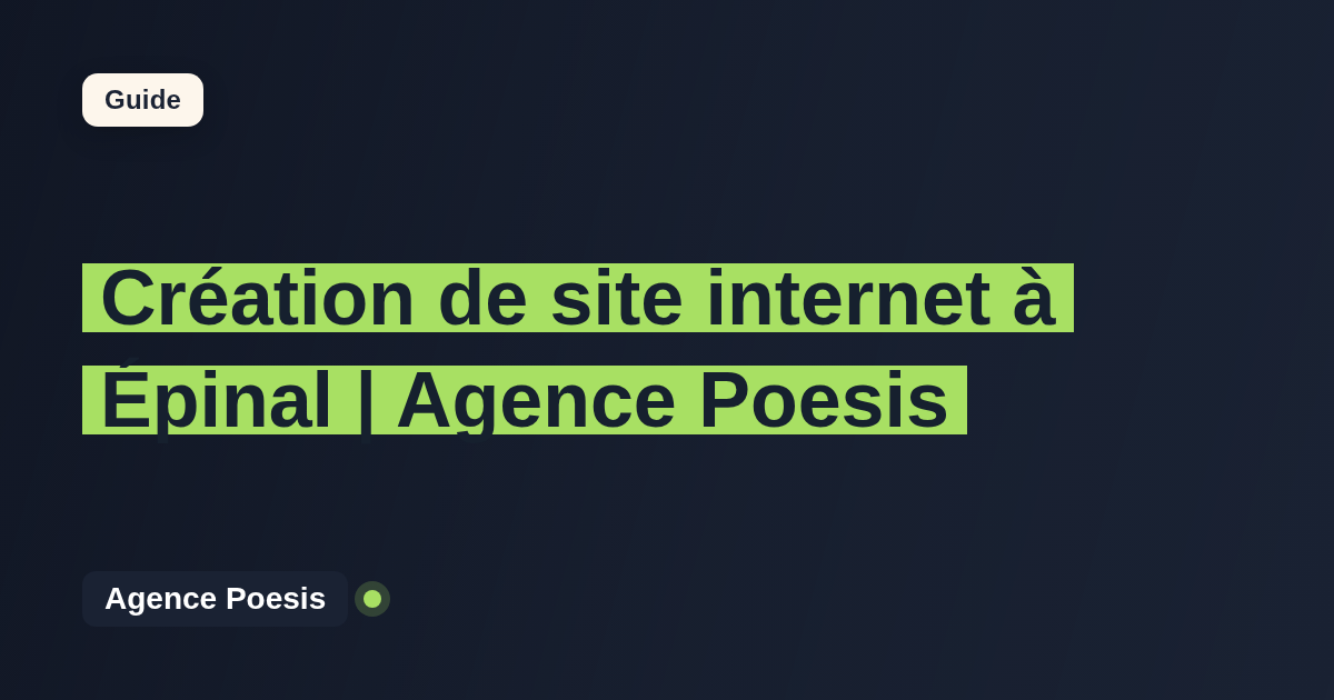 Création de site internet à Épinal | Agence Poesis