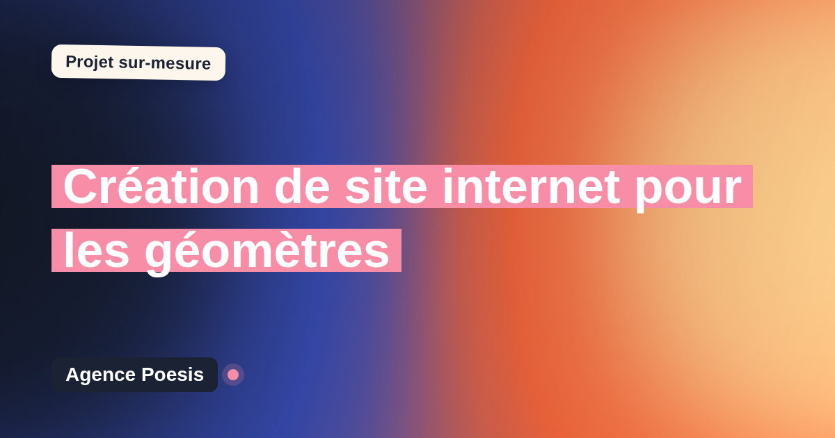 Création de site internet pour les géomètres : sur-mesure et sans dépendance