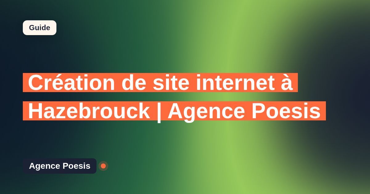 Création de site internet à Hazebrouck | Agence Poesis