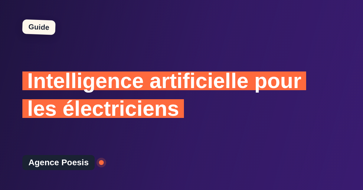Intelligence artificielle pour les électriciens : cas d'usage concrets