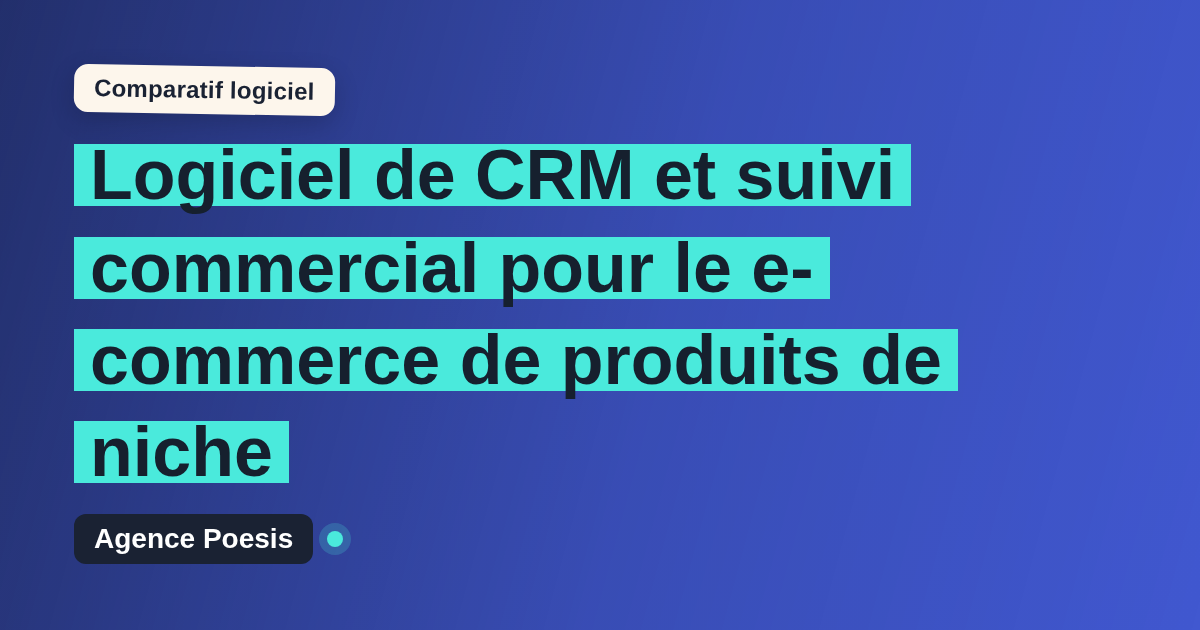 Logiciel de CRM et suivi commercial pour le e-commerce de produits de niche : le comparatif (marché vs sur-mesure)