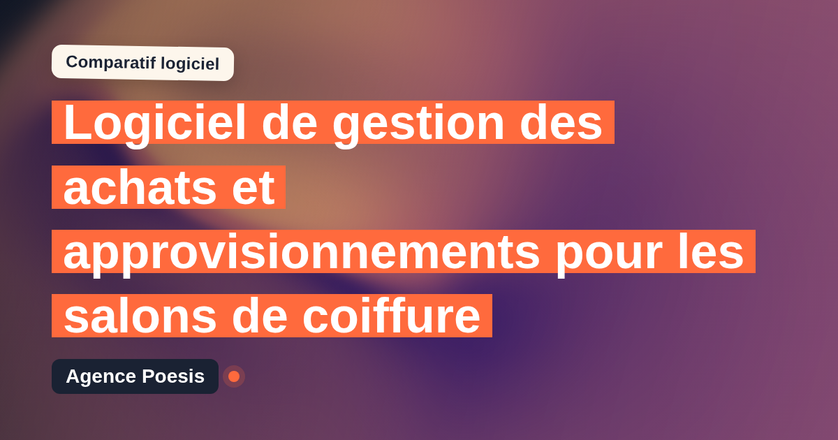 Logiciel de gestion des achats et approvisionnements pour les salons de coiffure : le comparatif (marché vs sur-mesure)