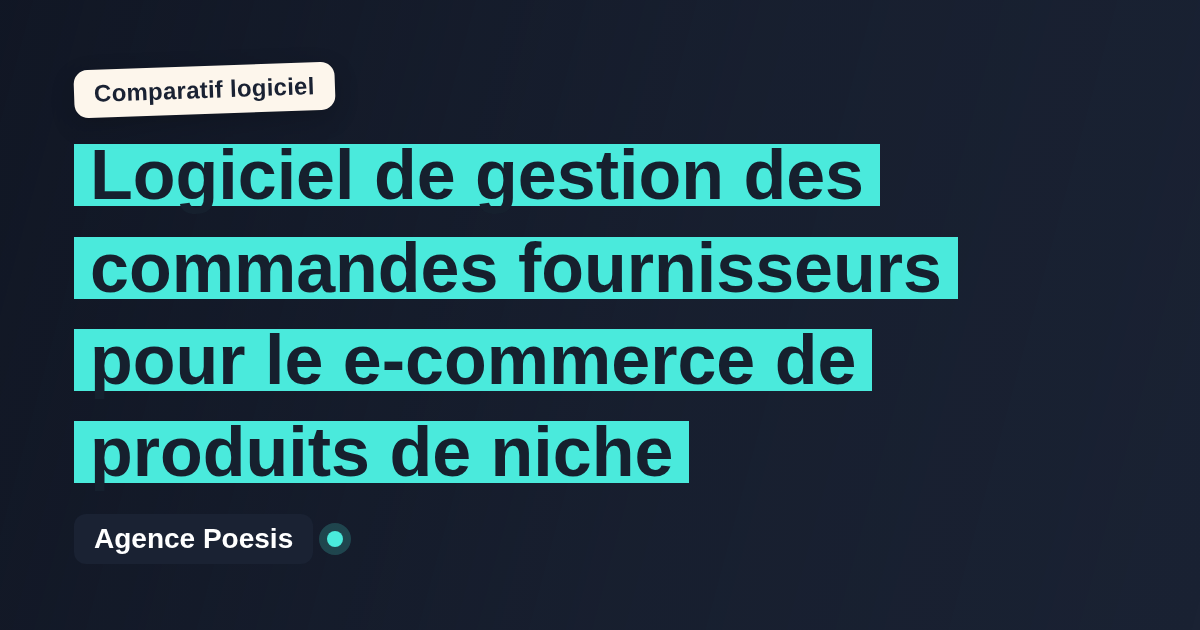 Logiciel de gestion des commandes fournisseurs pour le e-commerce de produits de niche : le comparatif (marché vs sur-mesure)