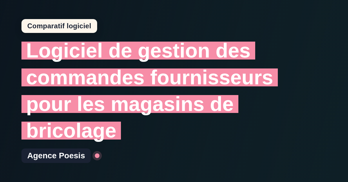 Logiciel de gestion des commandes fournisseurs pour les magasins de bricolage : le comparatif (marché vs sur-mesure)