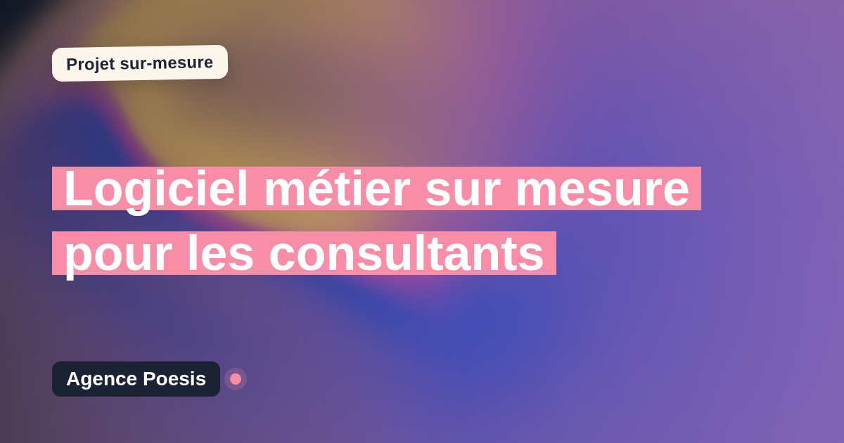 Logiciel métier sur mesure pour les consultants : sur-mesure et sans dépendance