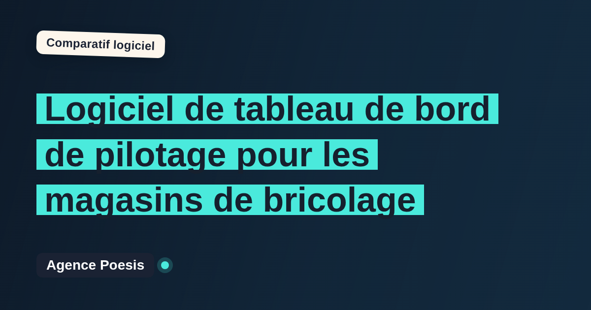Logiciel de tableau de bord de pilotage pour les magasins de bricolage : le comparatif (marché vs sur-mesure)
