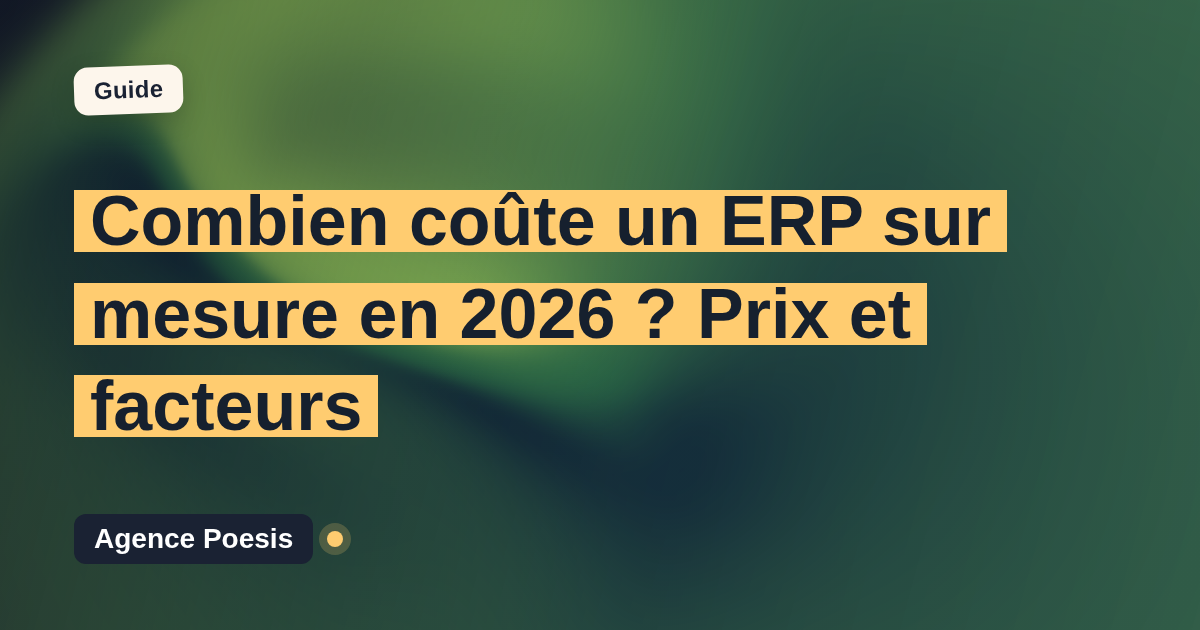 Combien coûte un ERP sur mesure en 2026 ? Prix et facteurs